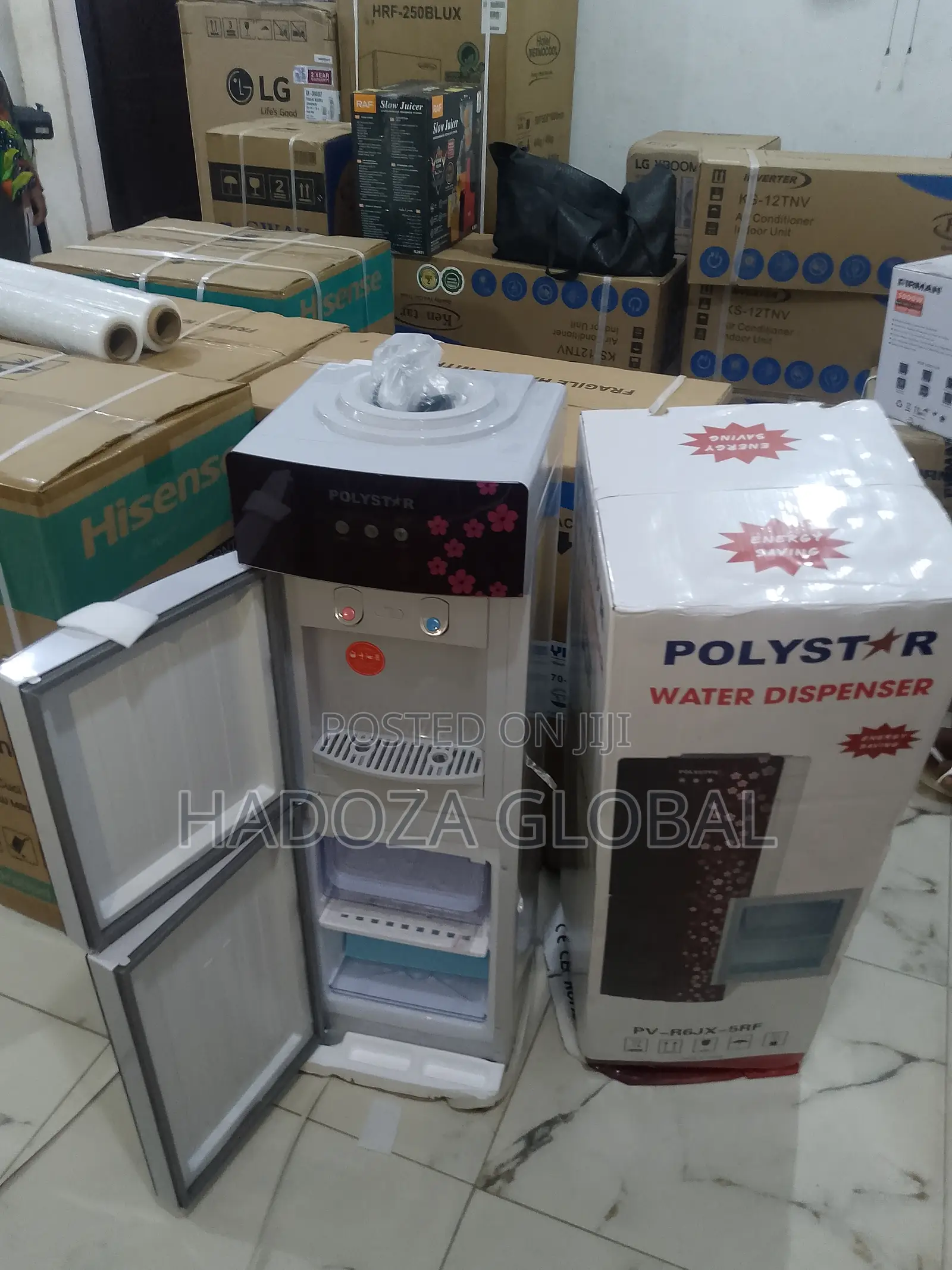 Upright Two Door Water Dispenser + Fridge - Pv-r6jx-5rf