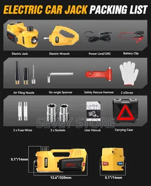 Electric Car Jack Kit: 5 Ton 12v Hydraulic Jack Lift