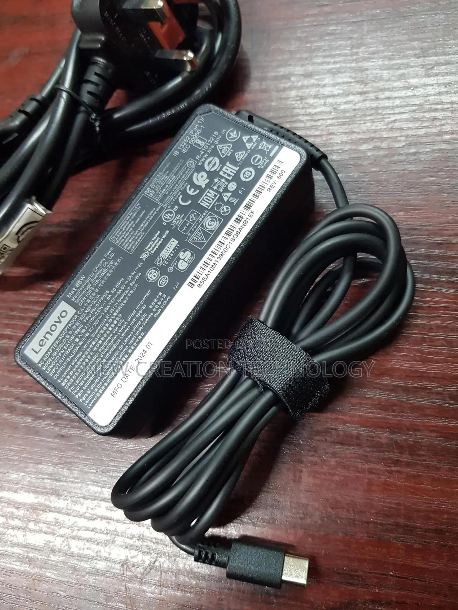 Lenovo Sa10m13950 65w Usb-C Ac Charger
