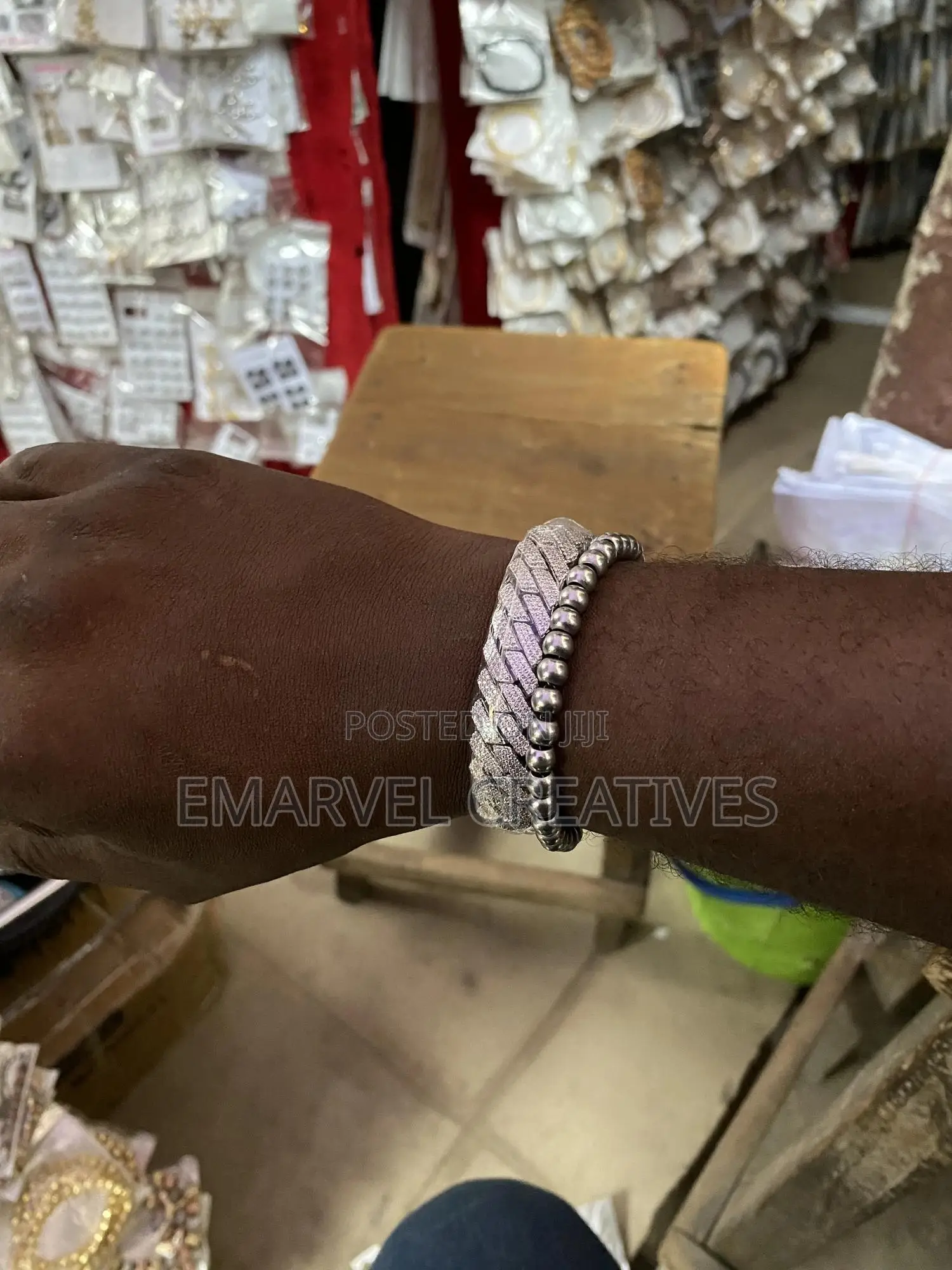 Mossainaite Stone Ice Bracelet