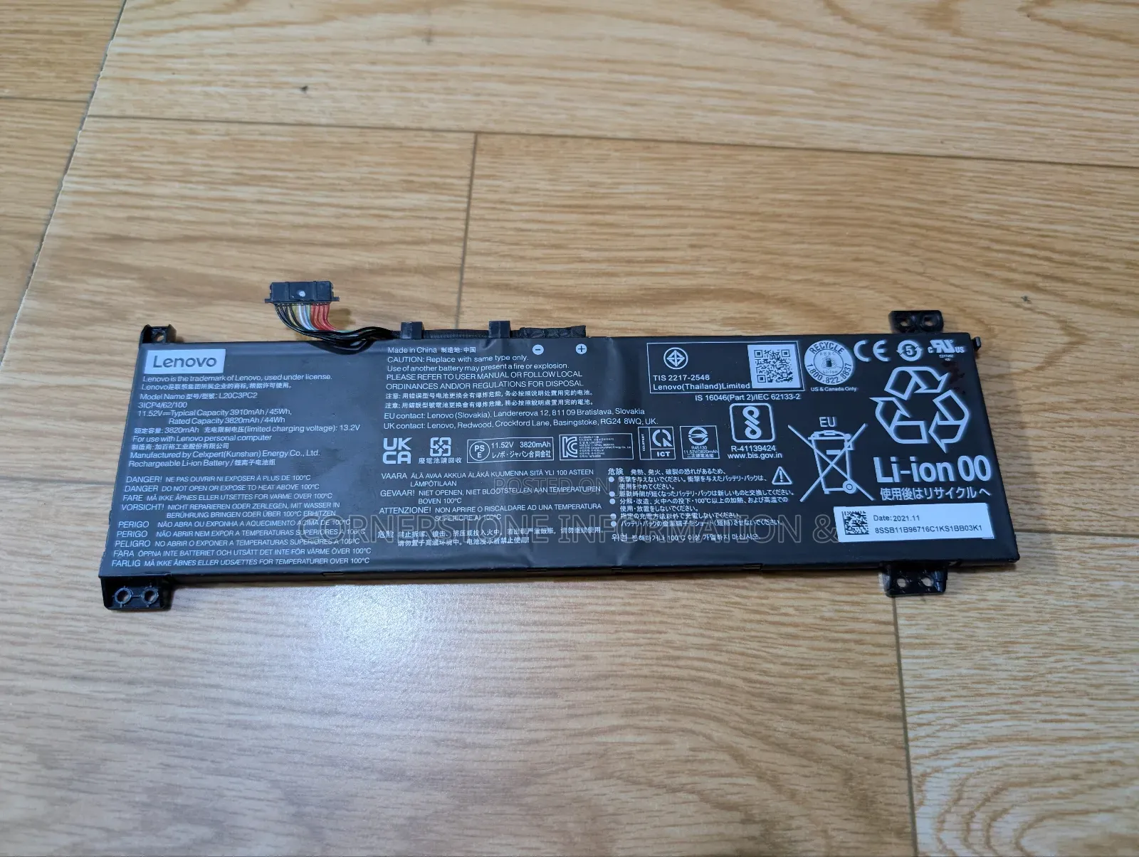 Lemovo Idepad Gaming 3 15ihu6( Model No:L20c3pc2.