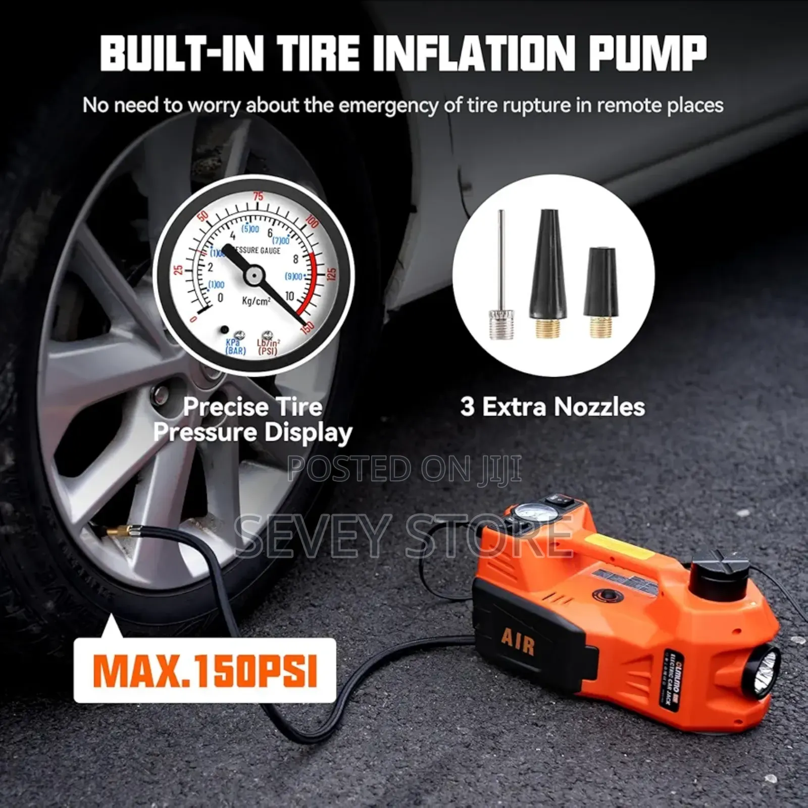 Electric Car Jack Kit, 5 Ton (11023 Lbs) 12v Hydraulic Car
