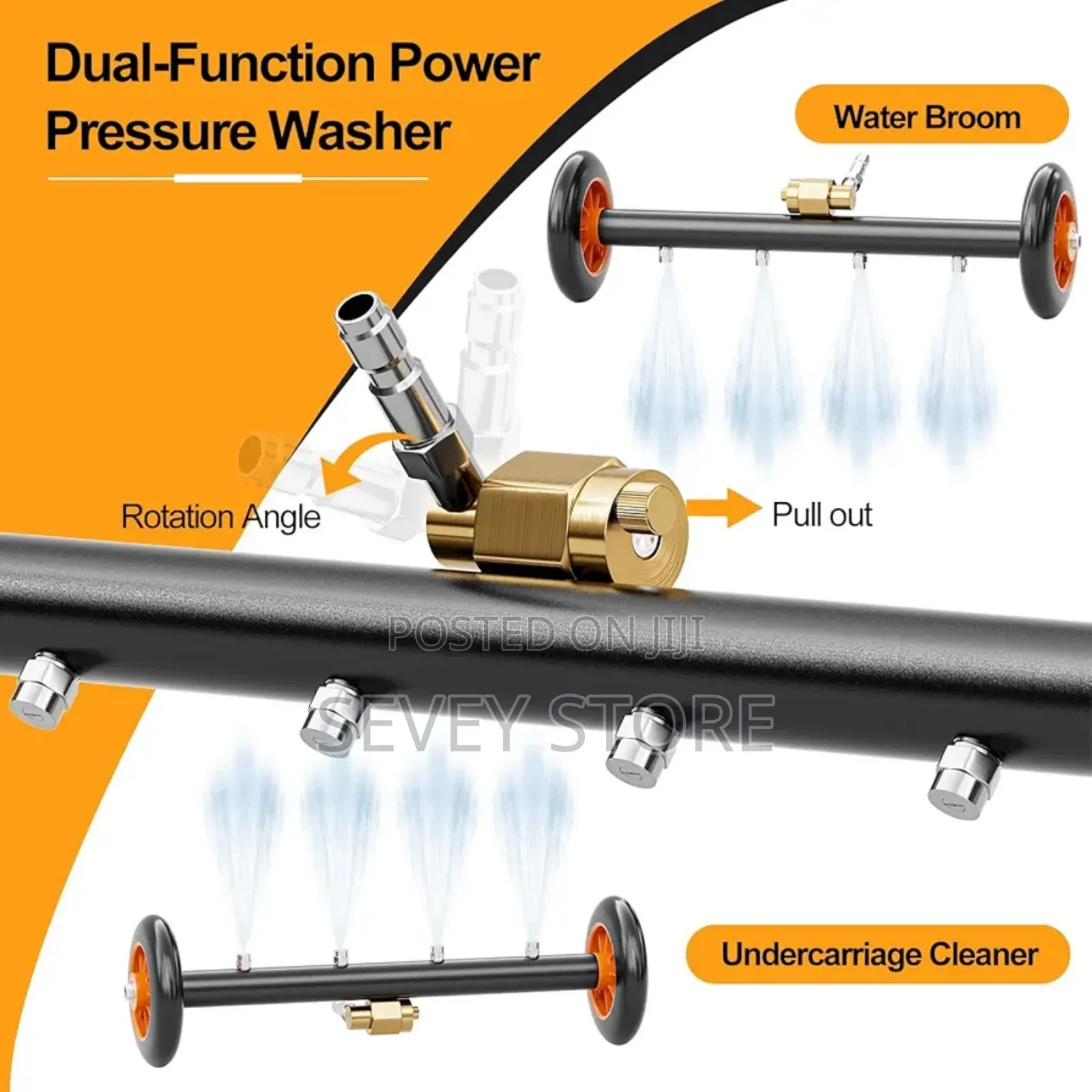16 Inch Undercarriage Pressure Washer Attachment for Cold