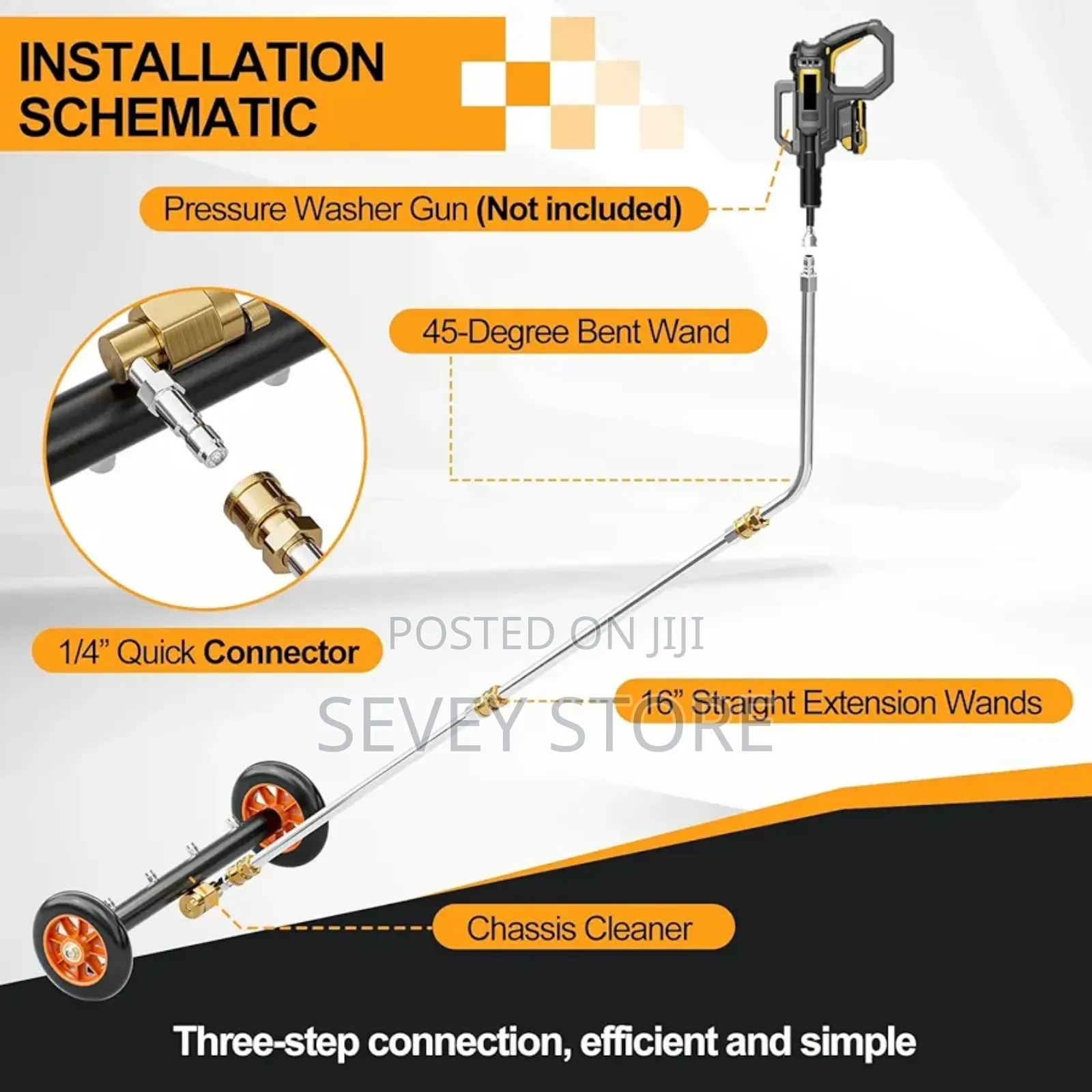 16 Inch Undercarriage Pressure Washer Attachment for Cold