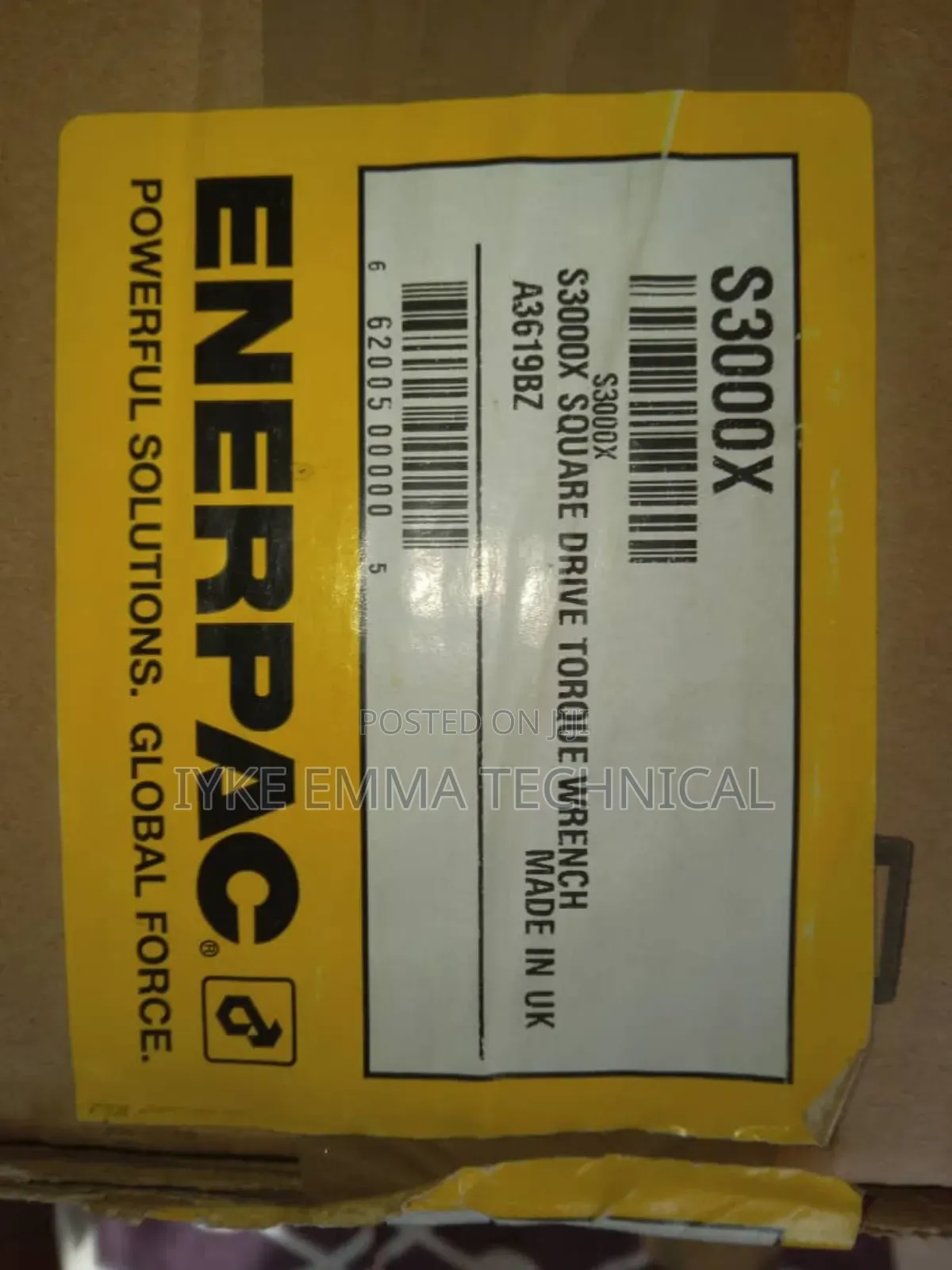 Square Drive Hydraulic Torque Wrench 1" Dr Enerpac S3000x