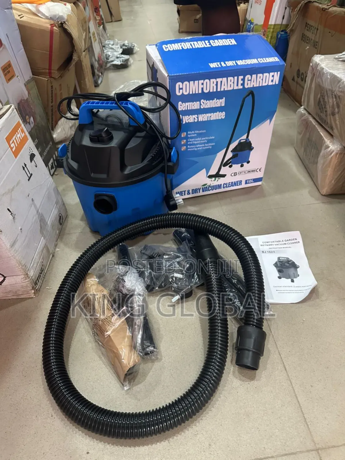 Comfortable Garden Wet Dry Vacuum Cleaner 10l