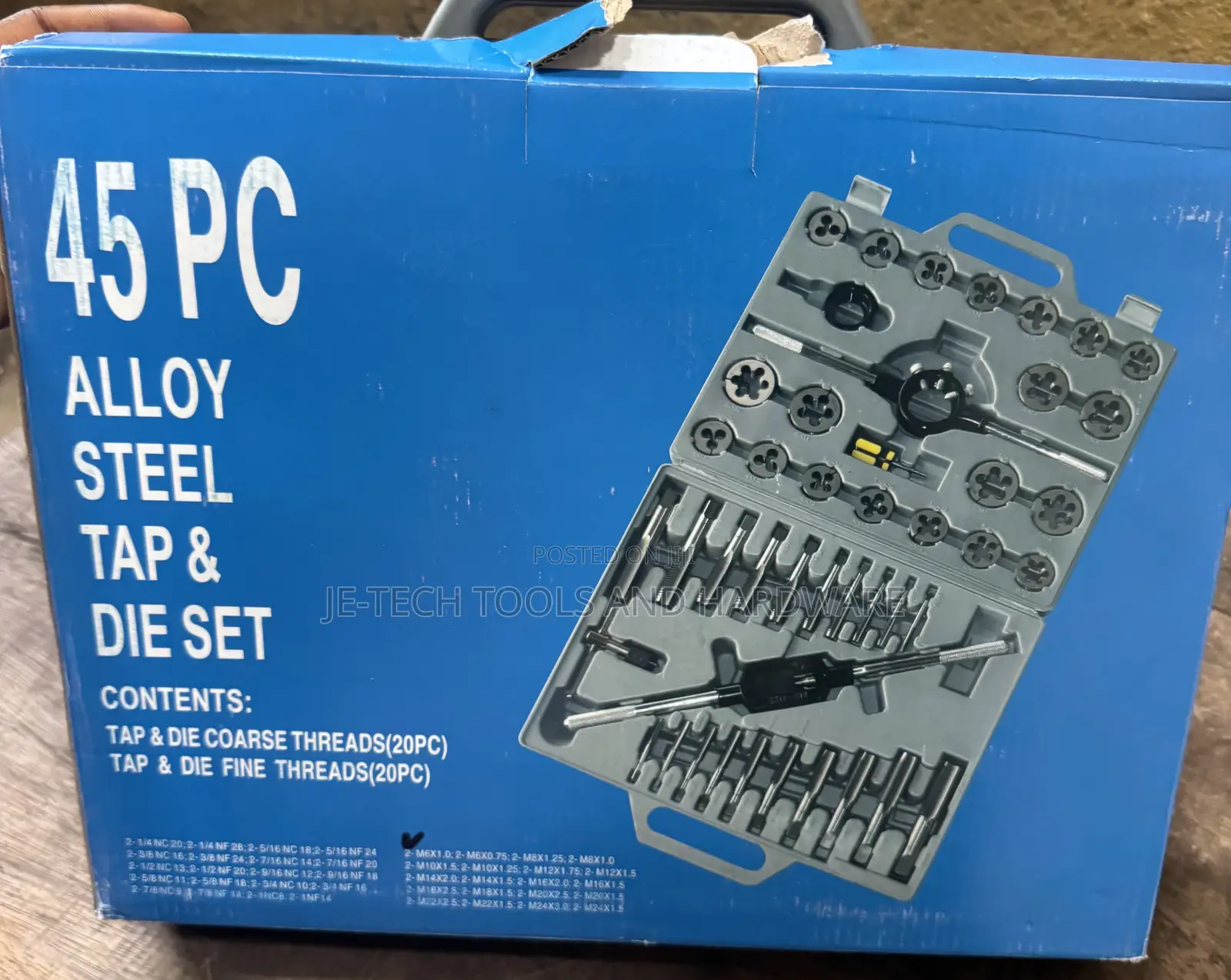 45pcs Metric Tap and Die Set