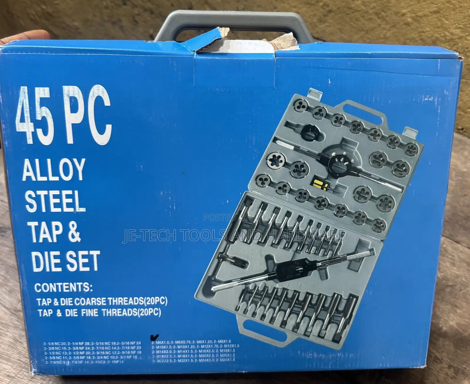 45pcs Metric Tap and Die Set