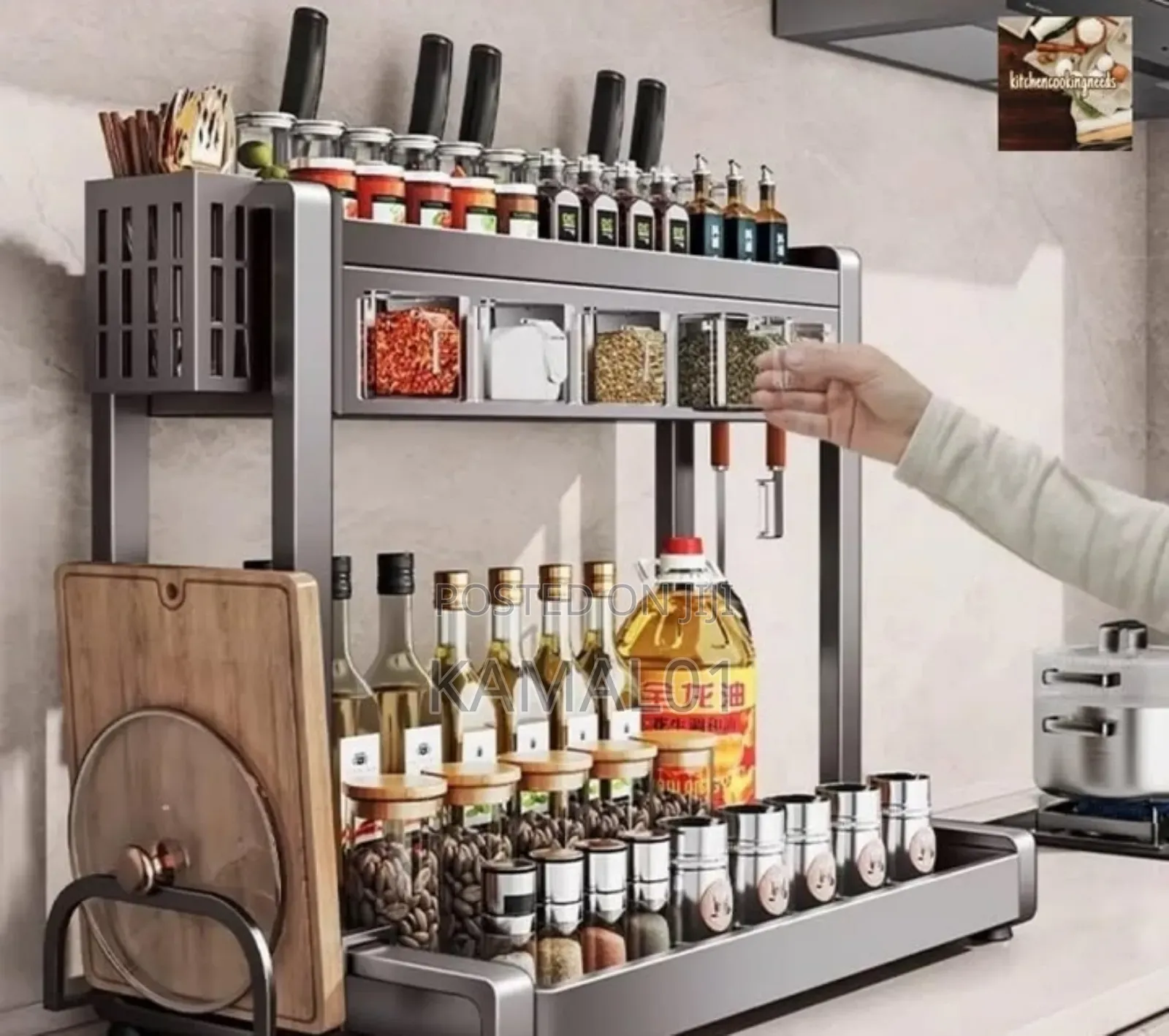 2 Tier Spice Rack Organizer for Countertop