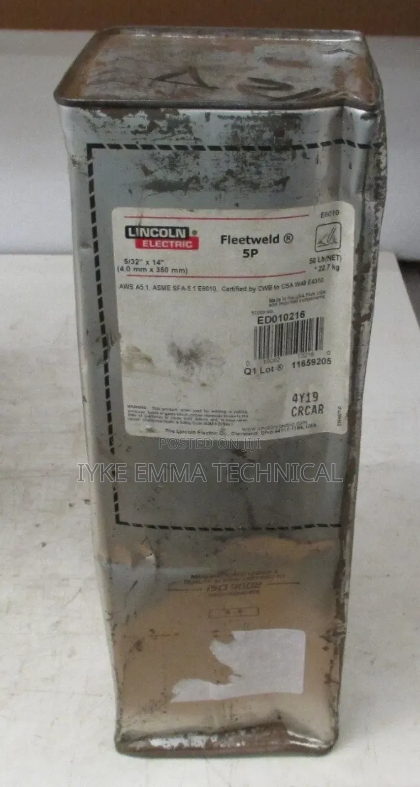 Lincoln Electric Fleetweld 5p 5/32" X 14" Rods Ed010216