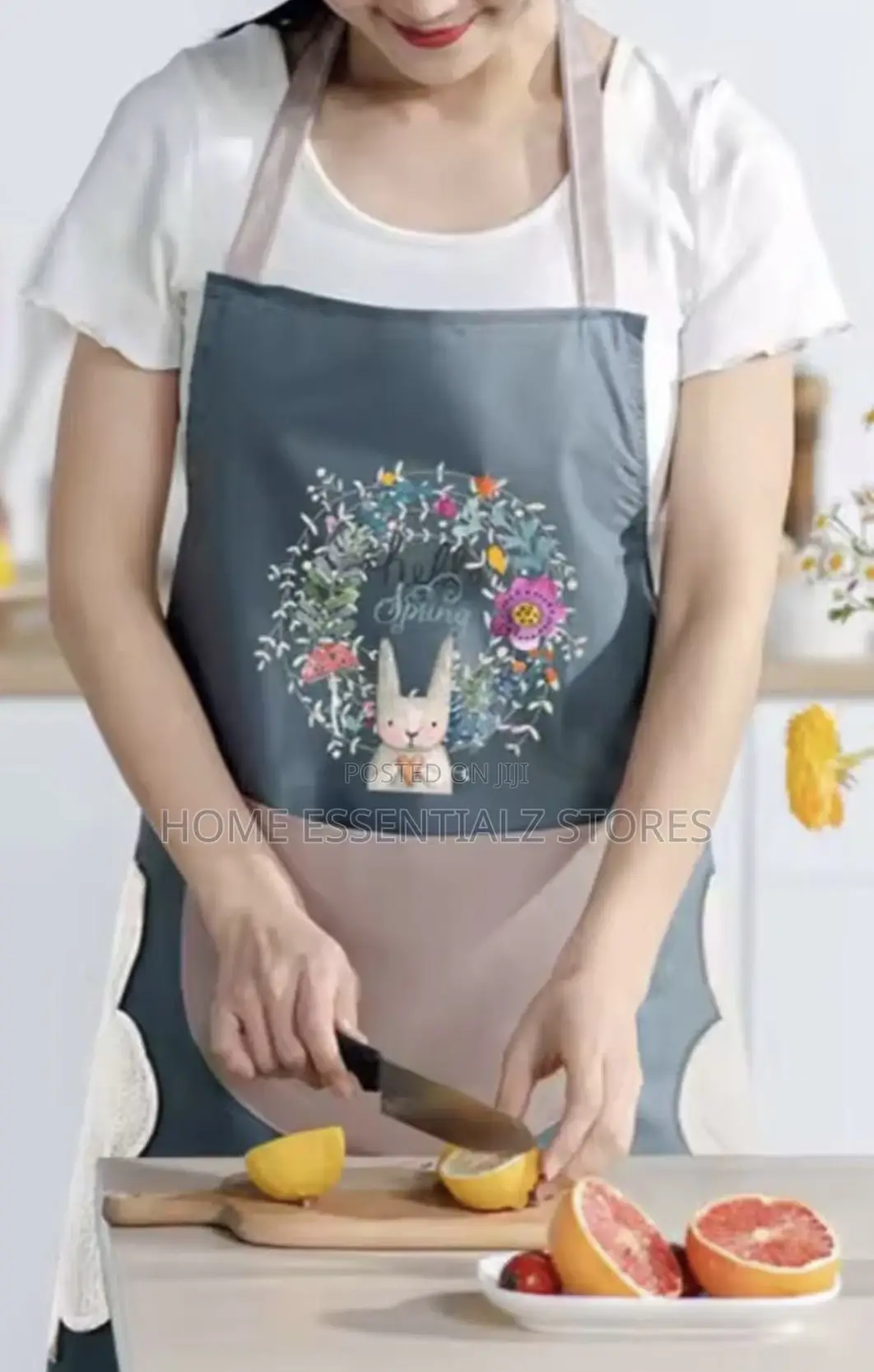 2 Pieces Set of Kitchen Aprons With Pocket and Side Napkins