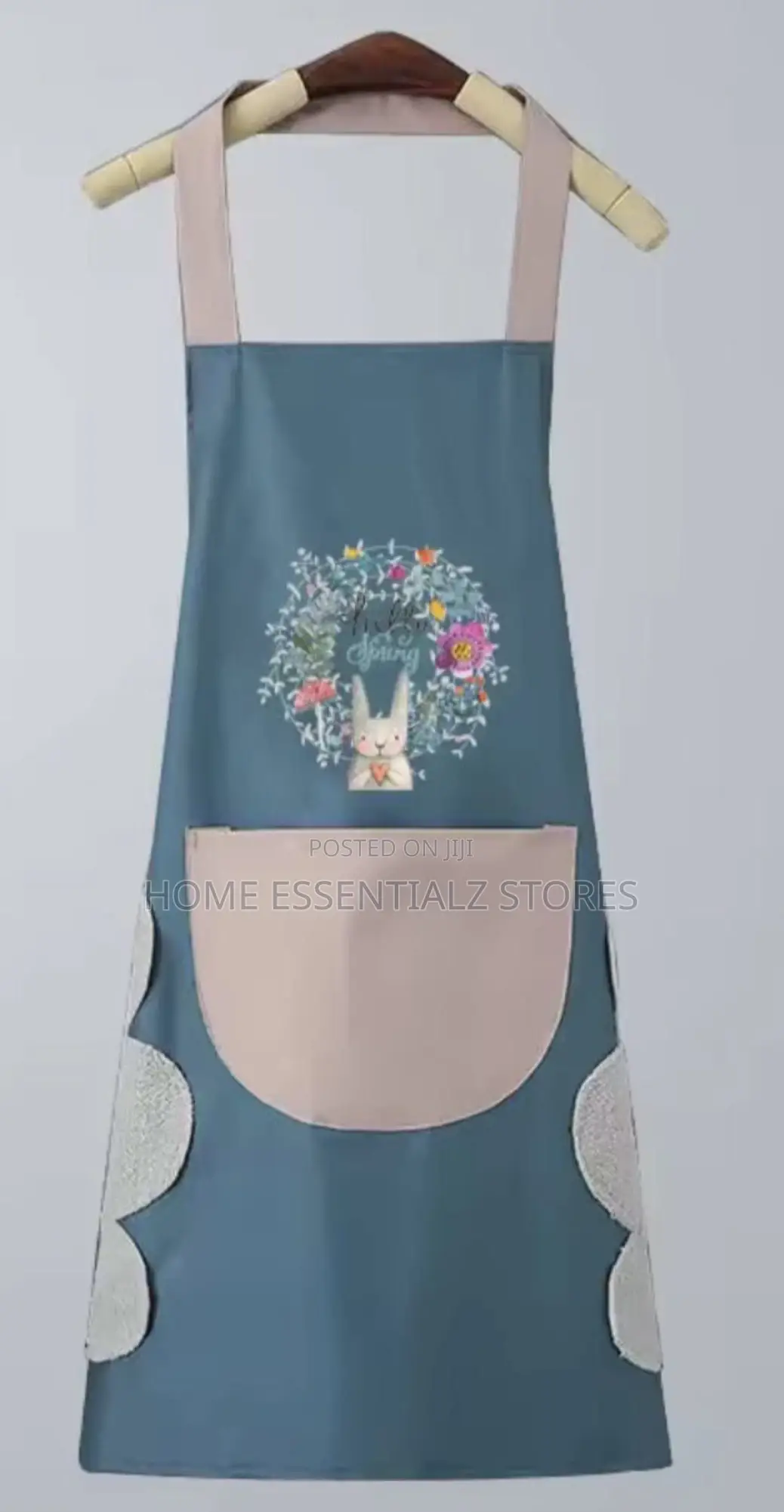 2 Pieces Set of Kitchen Aprons With Pocket and Side Napkins