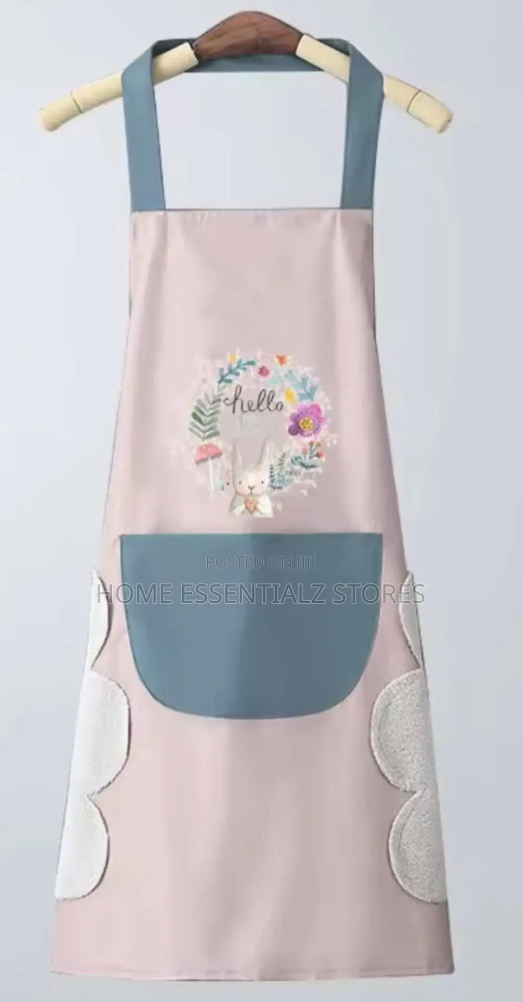 2 Pieces Set of Kitchen Aprons With Pocket and Side Napkins