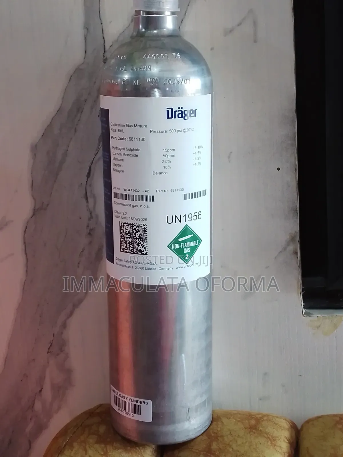 Dragger Calibration Gas Mixture
