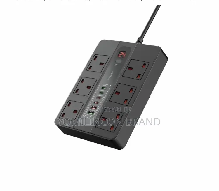 Porodo Multi-Port Super Hub 3m Cablee 3000w Uk, Fast Charge,