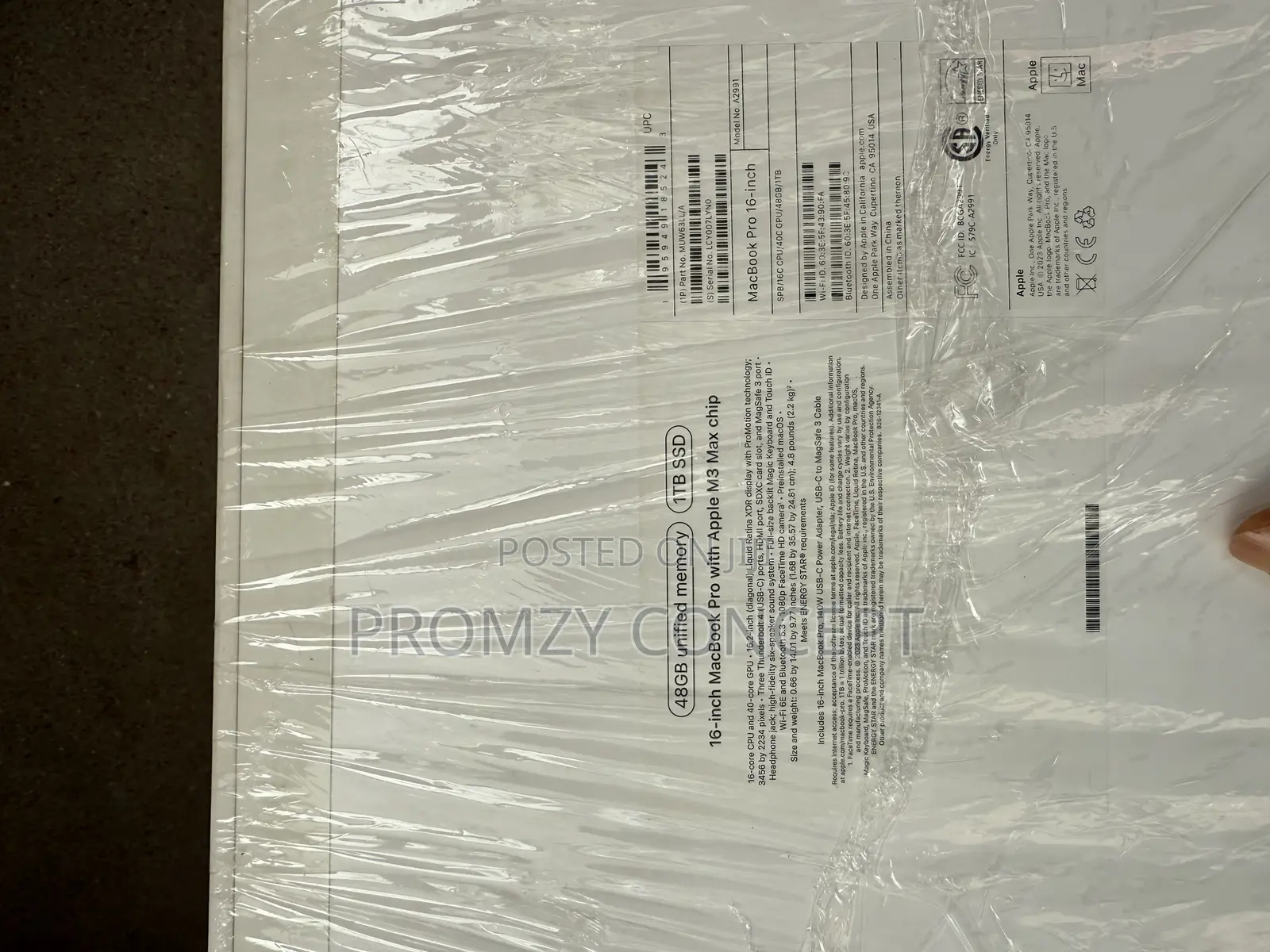 New Apple MacBook Pro 2024 M3 Max 16-inch 48GB Apple M3 Max SSD 1T