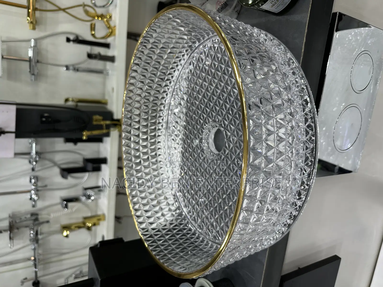 Transparent Crystal Glass Countertop Basin