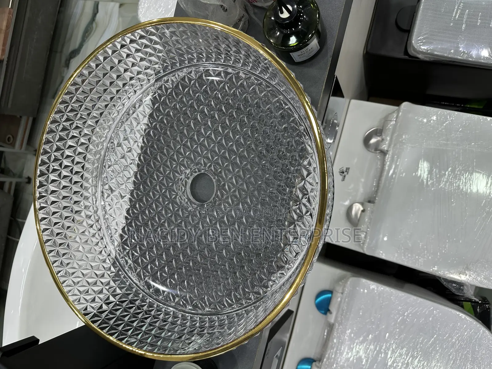 Transparent Crystal Glass Countertop Basin