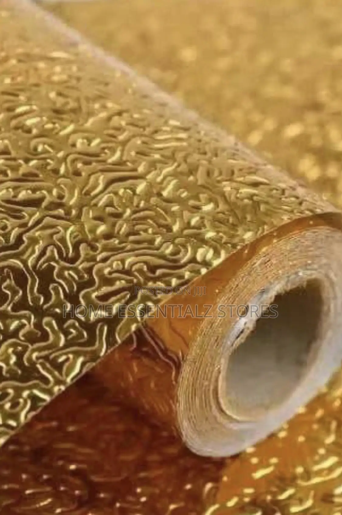 10m Gold Kitchen Self Adhesive Cabinet Covers - Kitchen Wallpaper