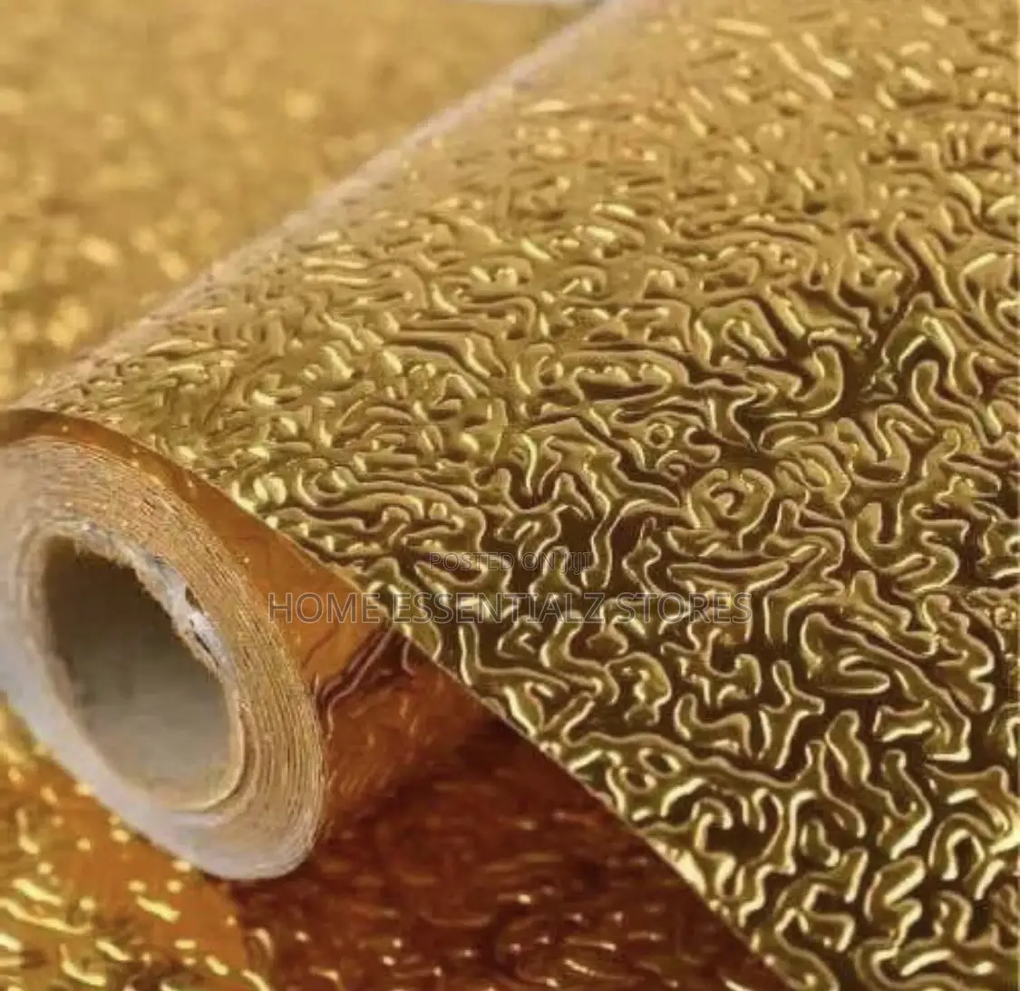 10m Gold Kitchen Self Adhesive Cabinet Covers - Kitchen Wallpaper