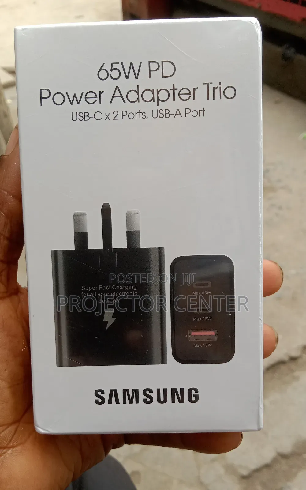 Samsung 65w Pd Power Adapter Trio(Usb-C X2ports, Usb-a Port