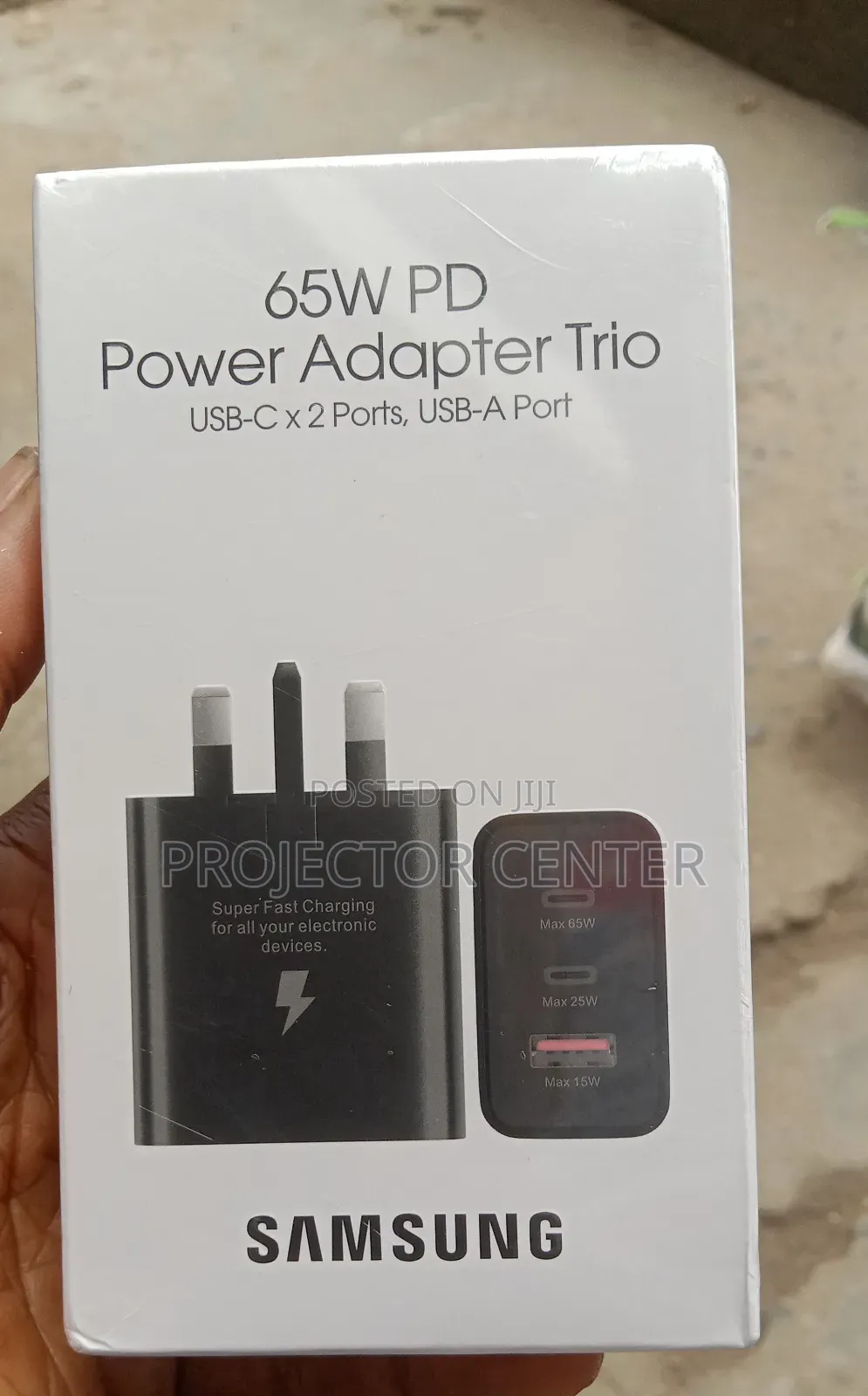 Samsung 65w Pd Power Adapter Trio(Usb-C X2ports, Usb-a Port