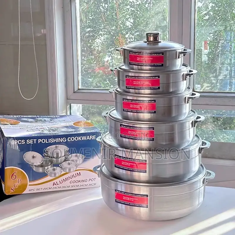 6pieces Aluminum Set of Pot