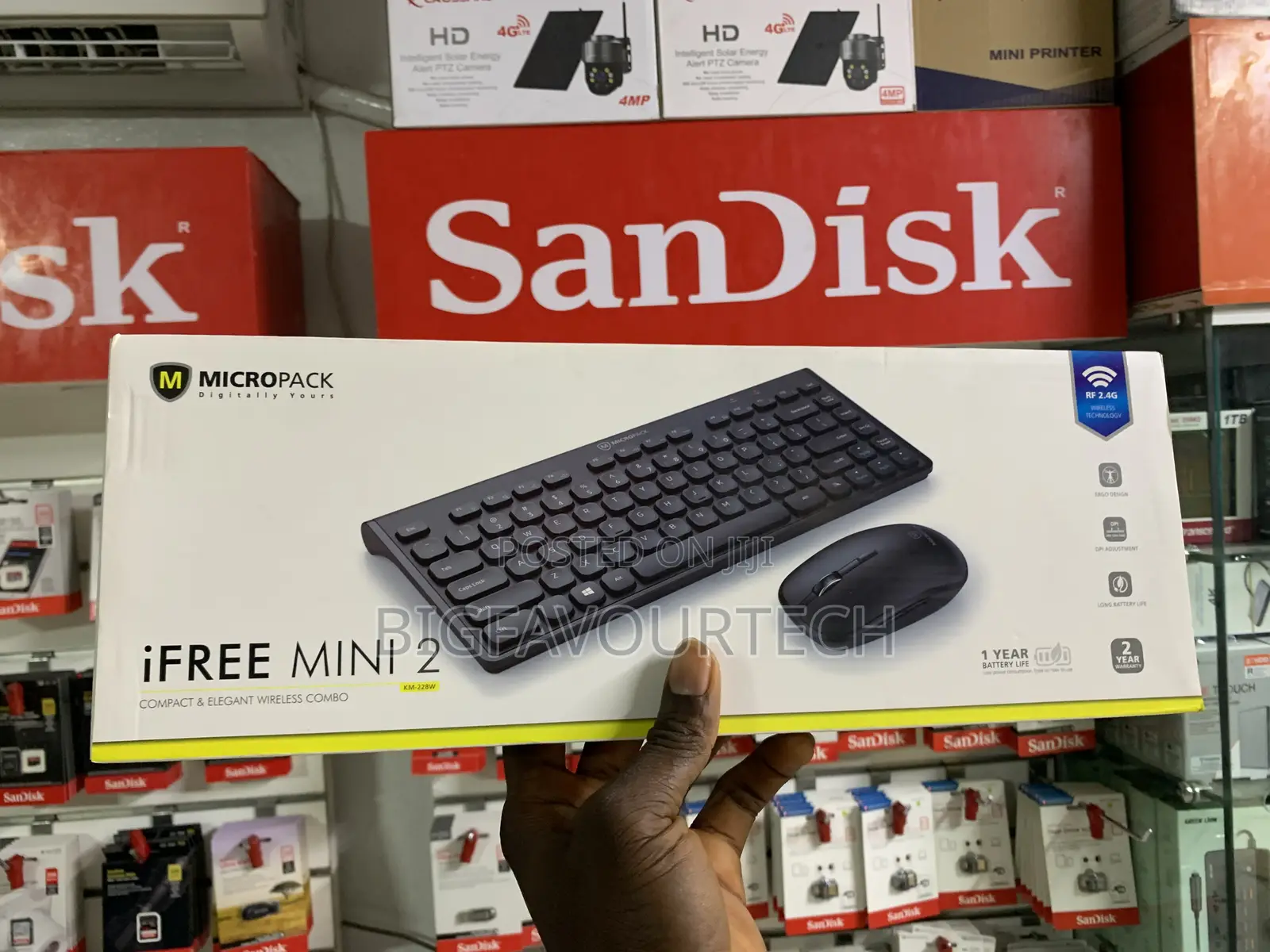 Micropack Ifree Mini Slim Wireless Mouse and Keyboard Comb