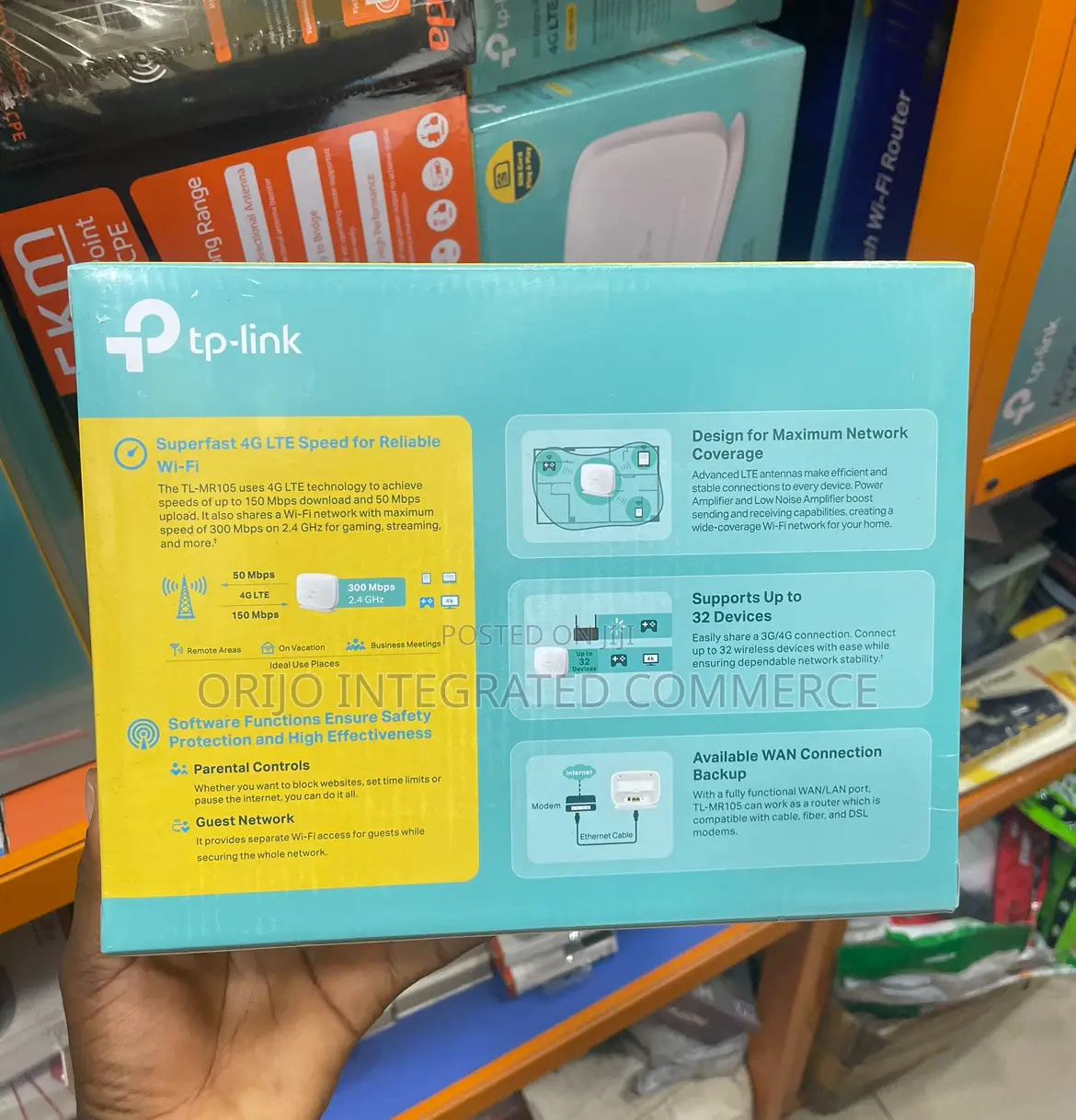 Tp-Link 300 MBPS Wi-Fi 4g Lte Router Tl-Mr105