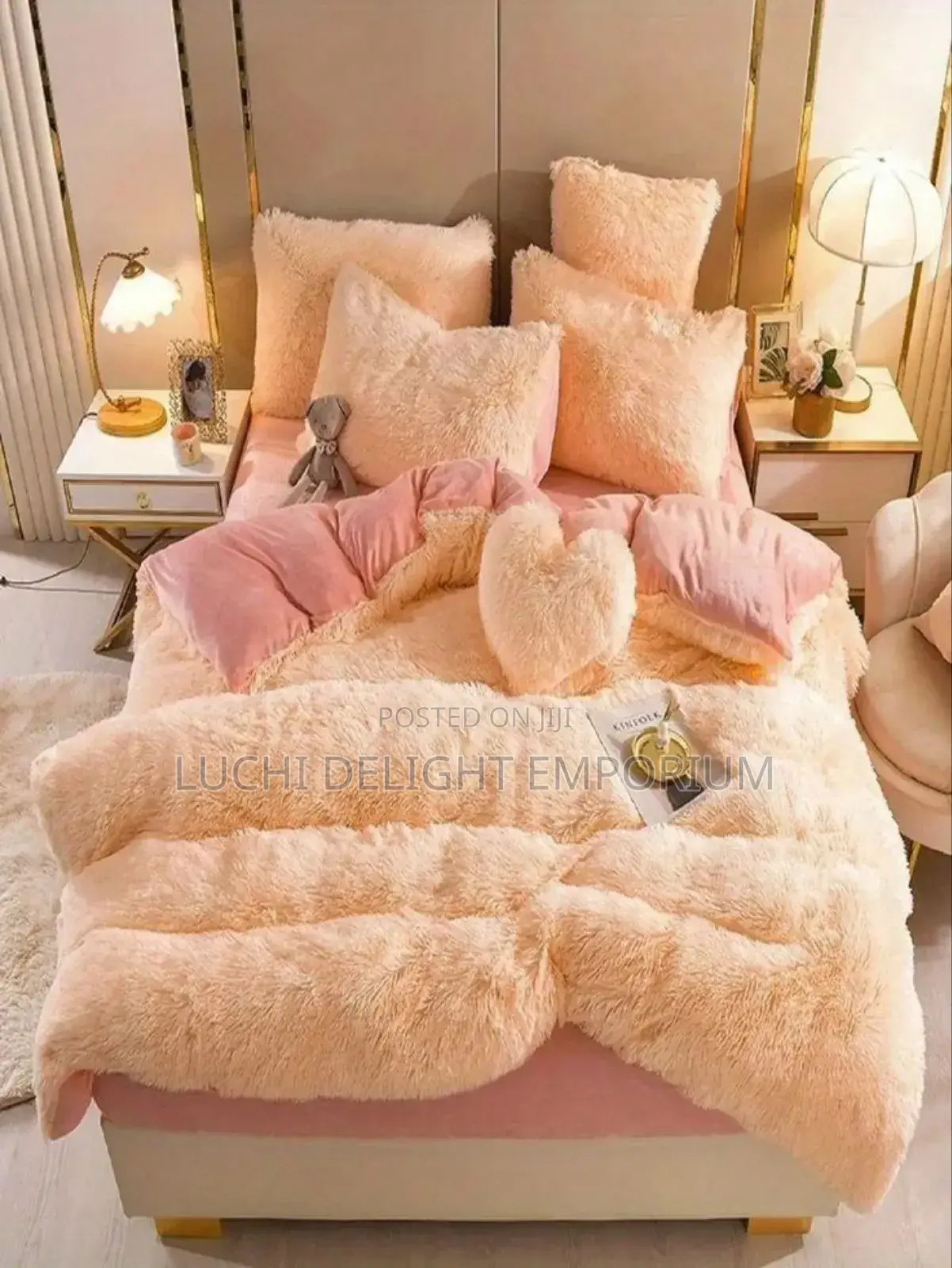 Luxury Fur Duvets, Bedsheet and Pillowcase