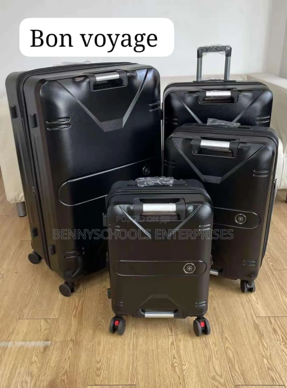 Set of 4 Imported Complete Pp Travelling Luggage Boxes