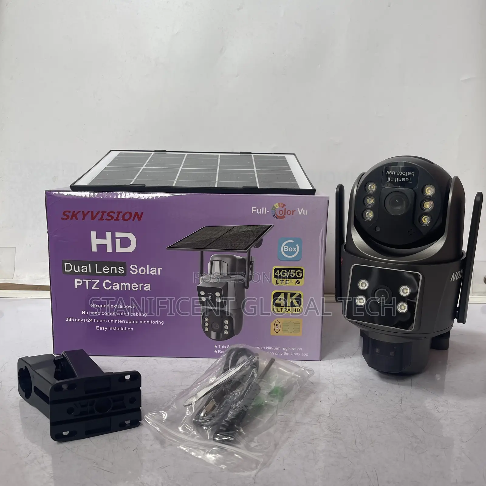 Skyvision 8mp 4g Dual Lens Solar PTZ Mini Outdoor Camera (Ubox App)