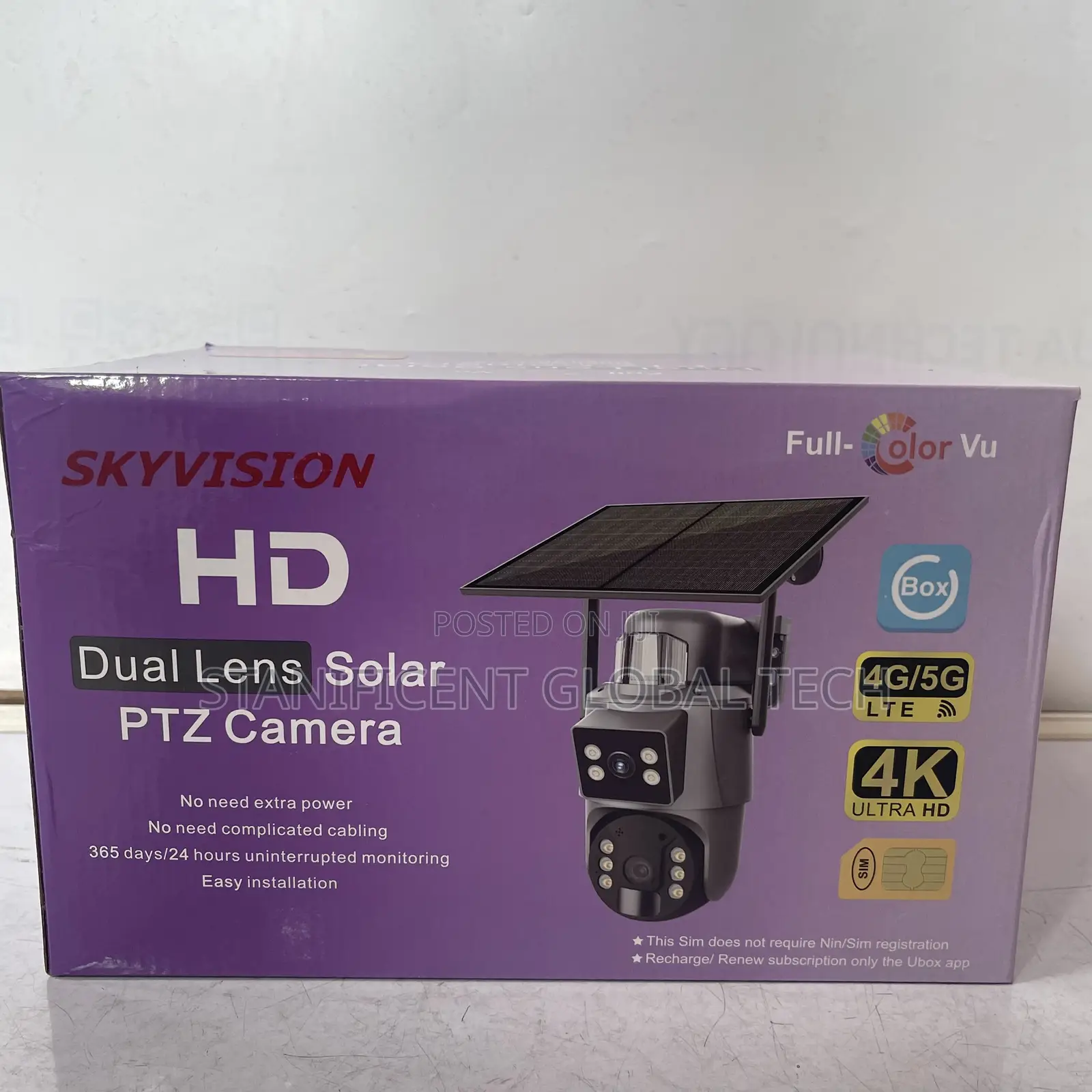 Skyvision 8mp 4g Dual Lens Solar PTZ Mini Outdoor Camera (Ubox App)