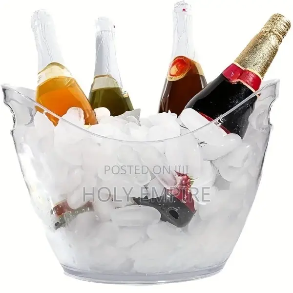 Acrylic Ice Bucket - Transparent, Perfect for Cooling