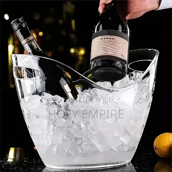 Acrylic Ice Bucket - Transparent, Perfect for Cooling