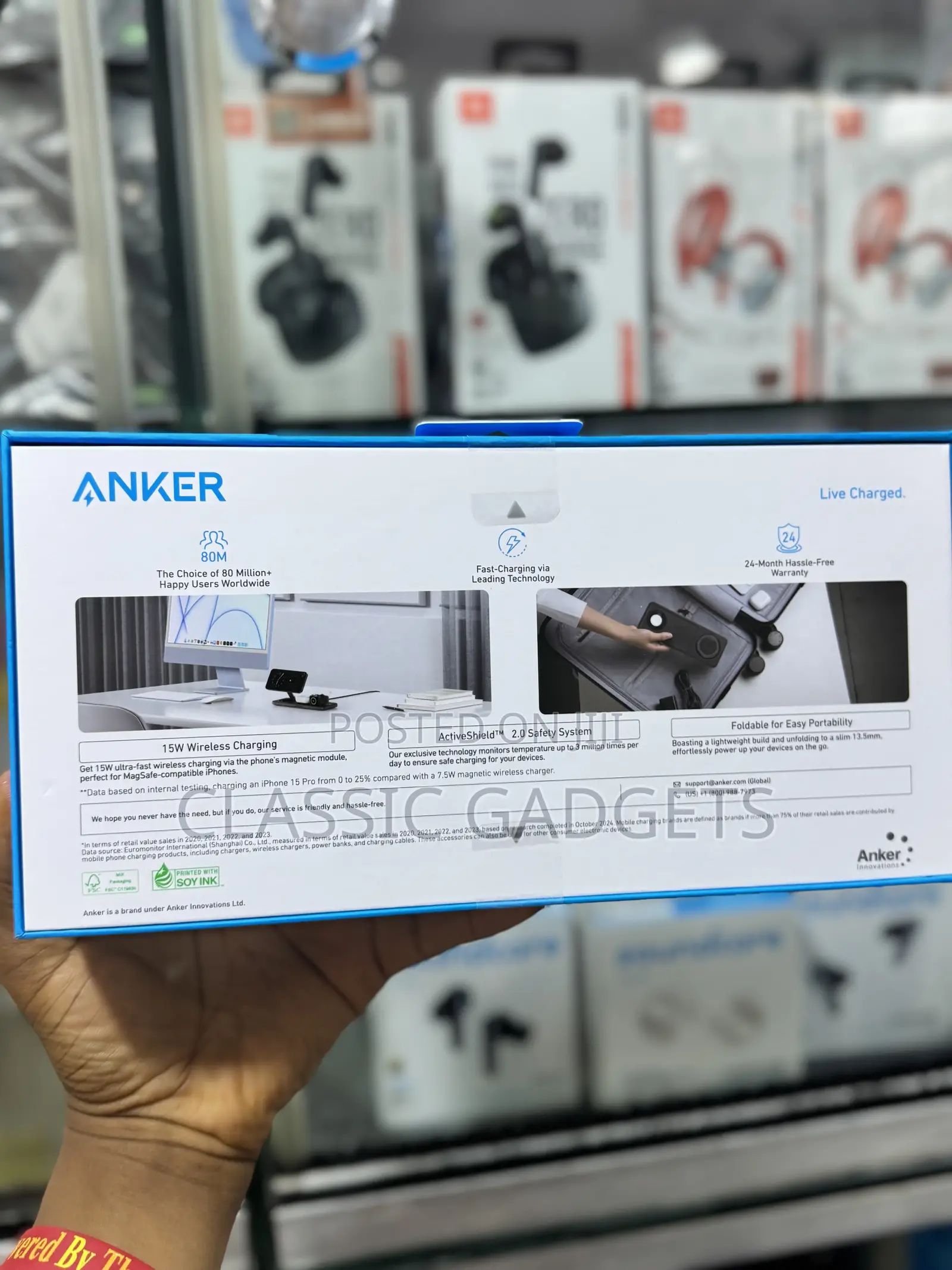 Anker 15w Ultra Maggo Foldable 3-in-1 Wireless Charger