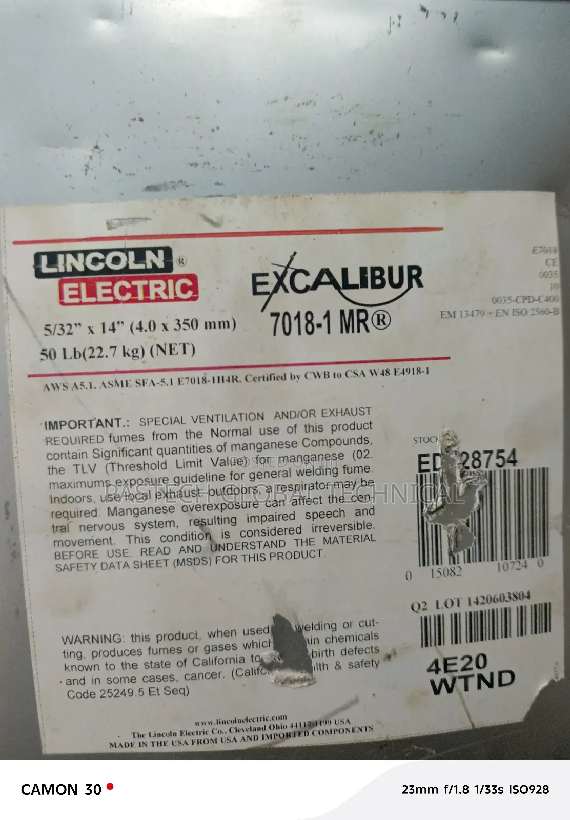 Excalibur 7018-1 Mr Welding Electrode by Lincoln Electric