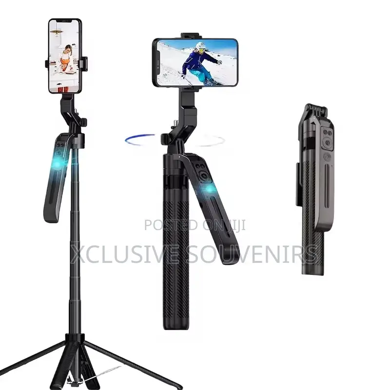 360 Degree Al Face Tracking Foldable Tripod Stand With Remot