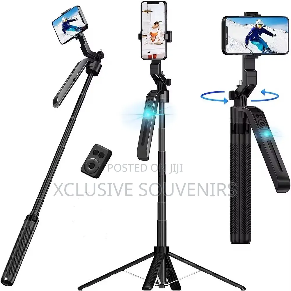 360 Degree Al Face Tracking Foldable Tripod Stand With Remot