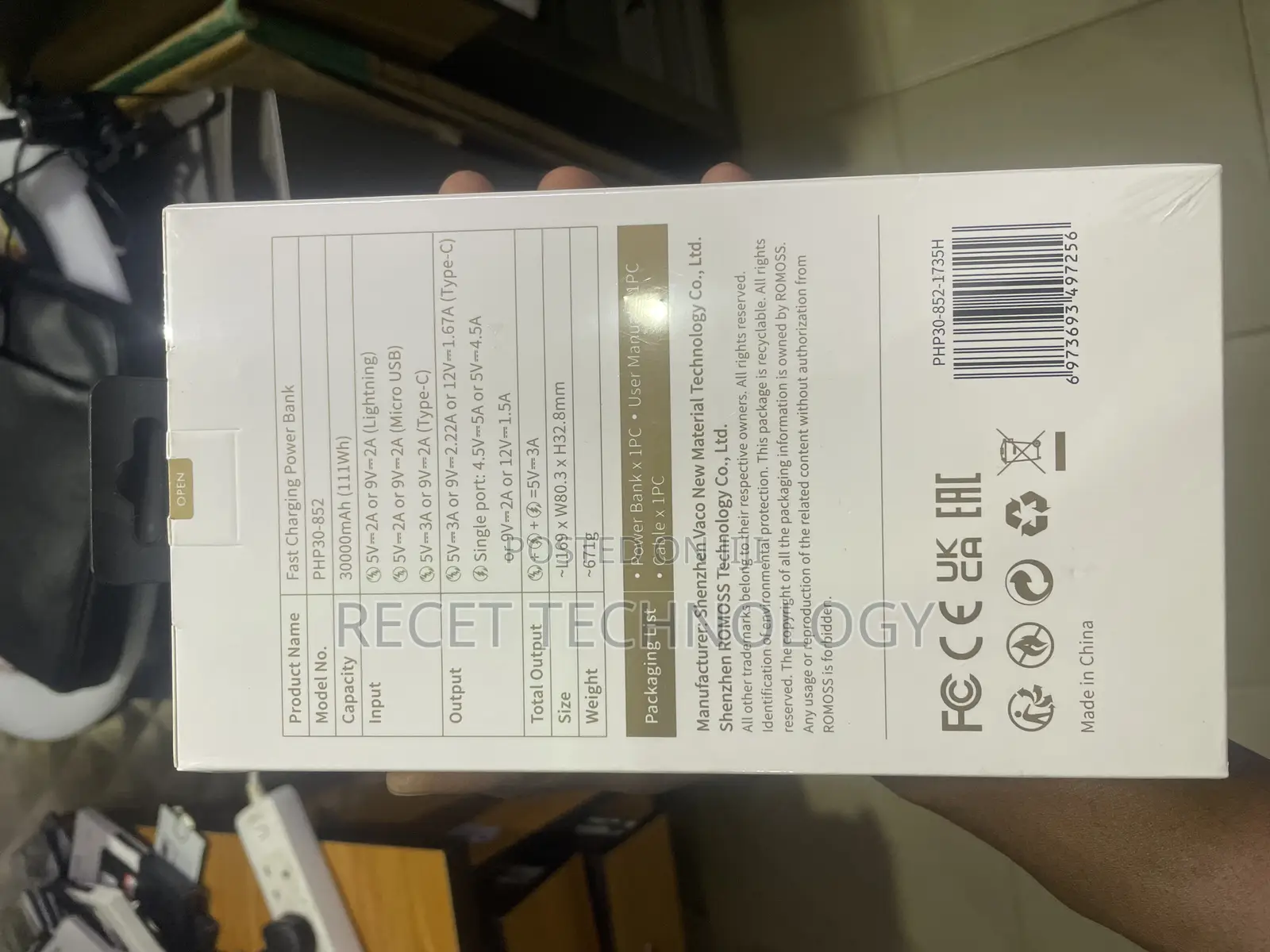 Romoss Sense 8pf 30000mah Power Bank 22.5w