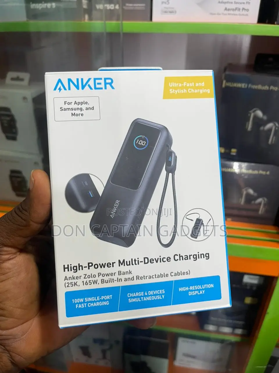 Anker Power Bank 165W / Mah Retractable Cable ( Zolo )