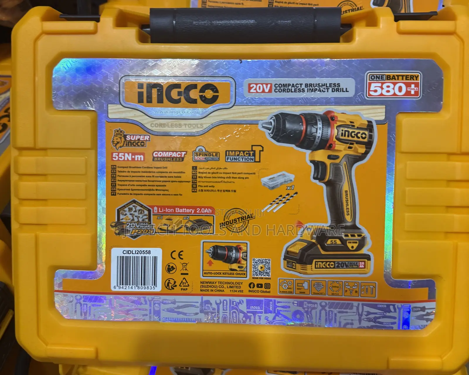 55nm Torque Compact Brushless Cordless Impact Drill. 20v