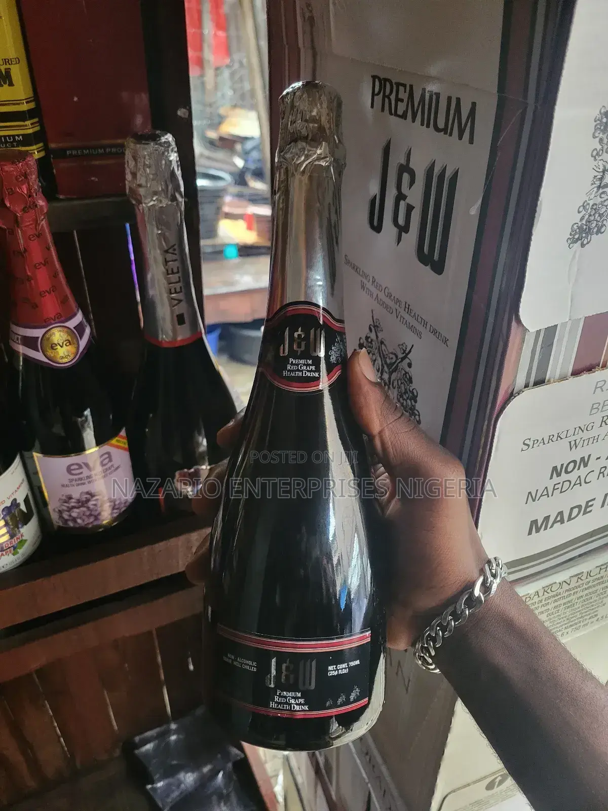 J W Premium Non-Alcoholic(Red Grape) 750ml–12 Bottles