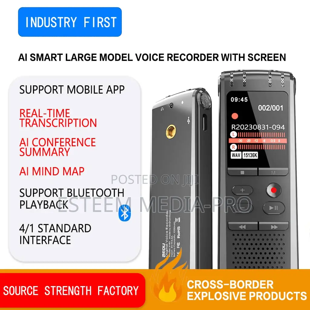 Reou Ai Powered Digital Audio-Voice Recorder