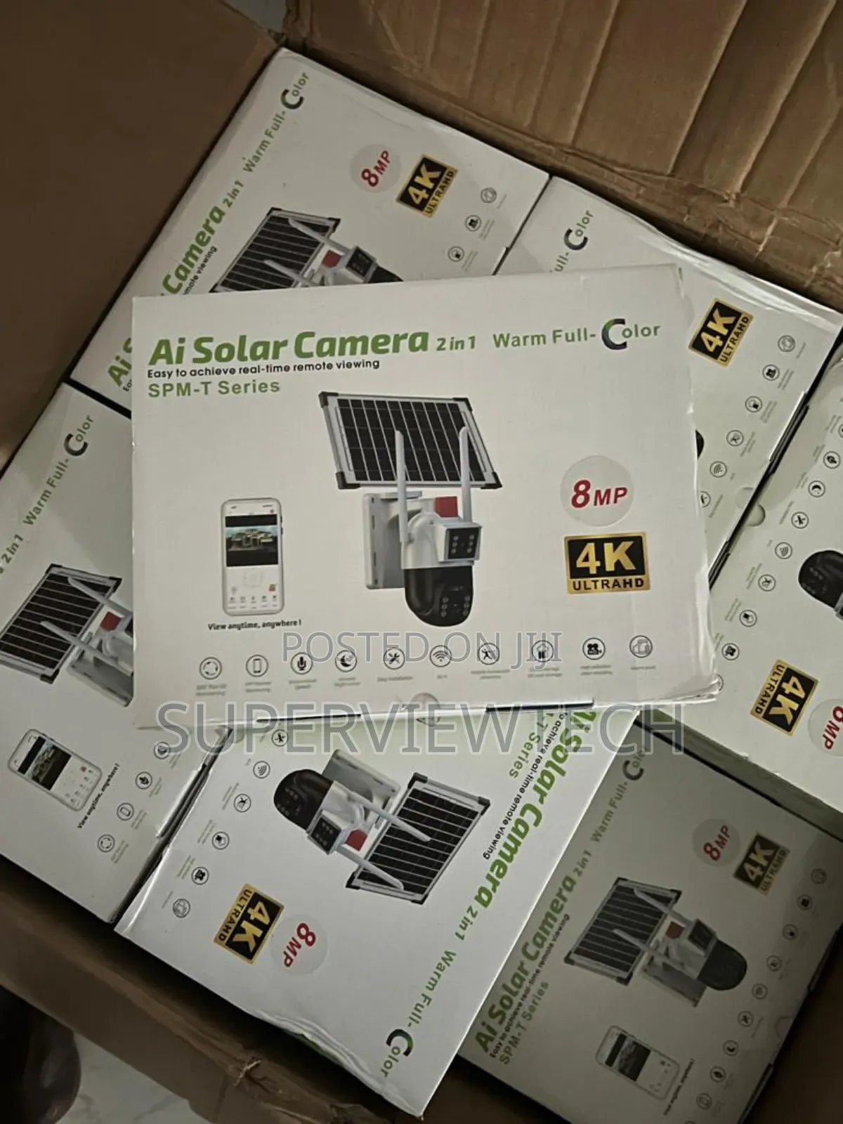 Dual Lens CCTV Camera With Solar Panel