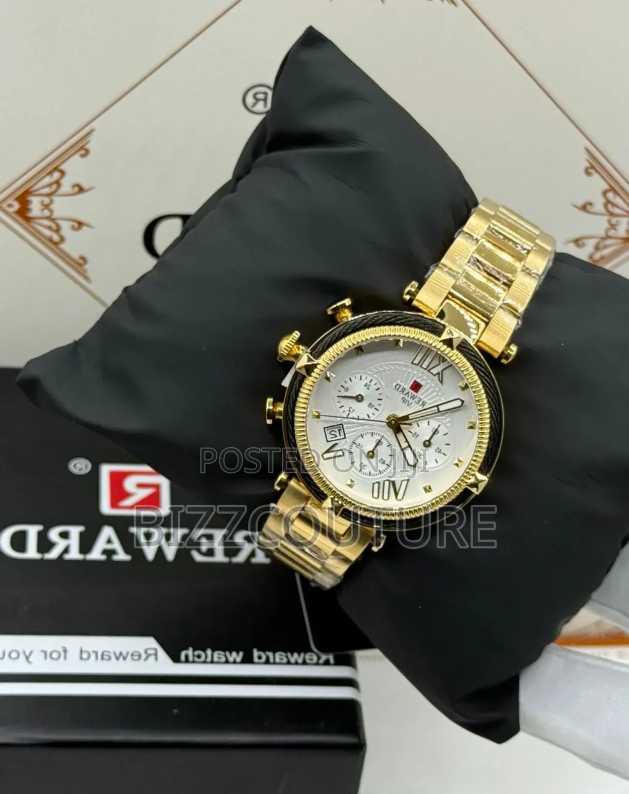 Original Rewardvip Gold Stainless Steel Watch in Store