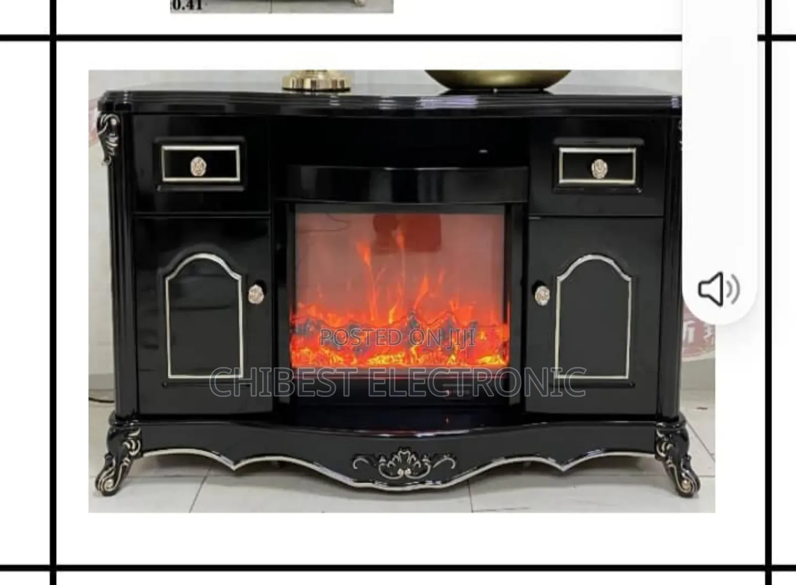 Fireplace in Black Color
