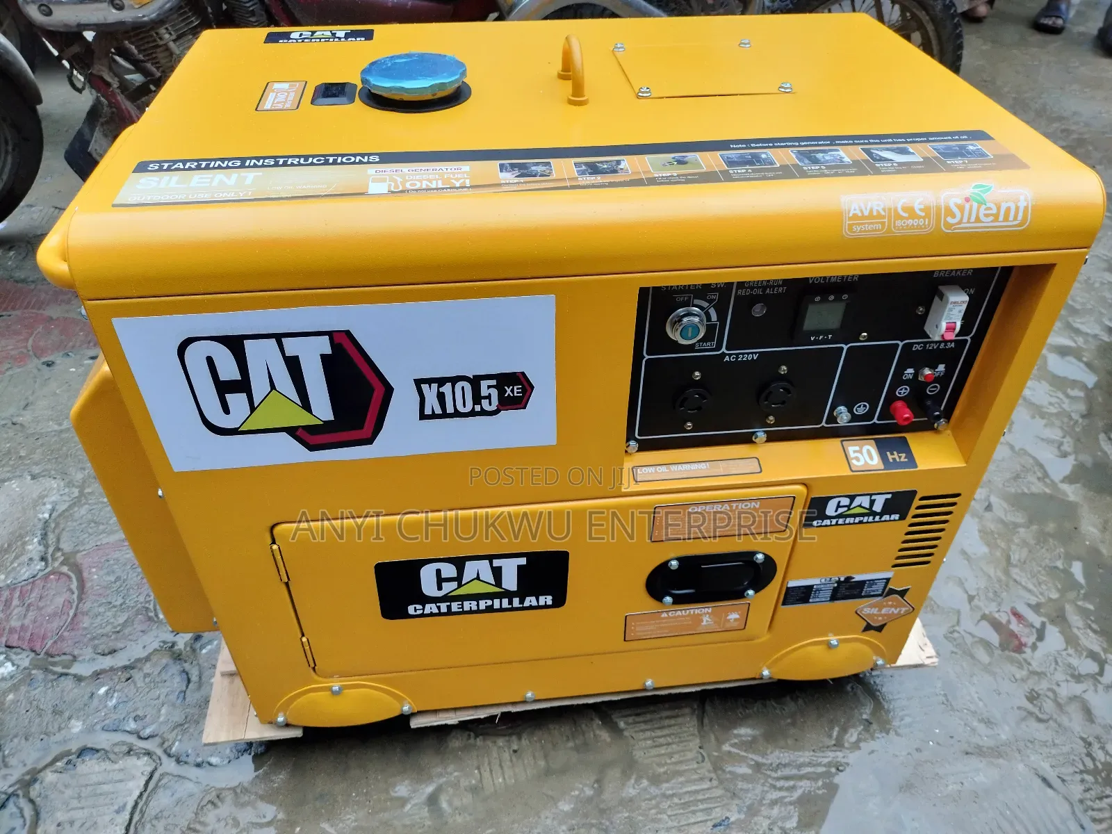 New Catapilar Diesel Air Cool Soundproof Generator 10.5kva