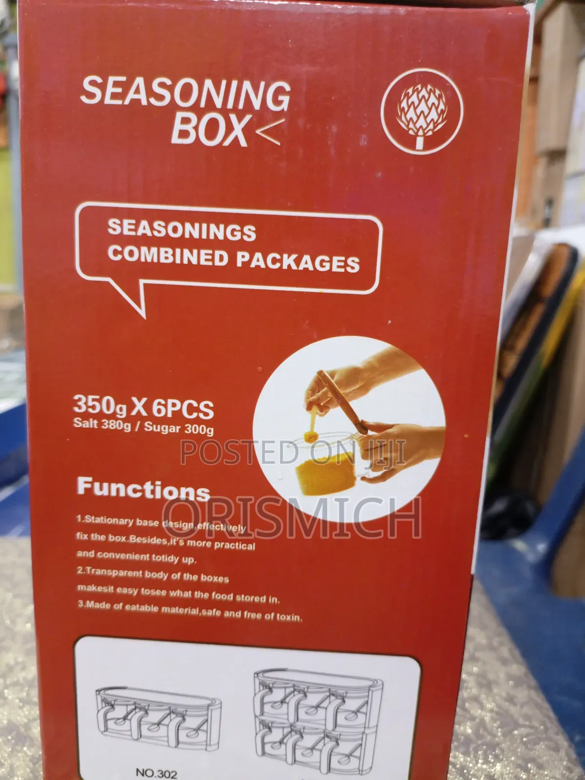 Kitchen Seasoning Box With 6 Containers
