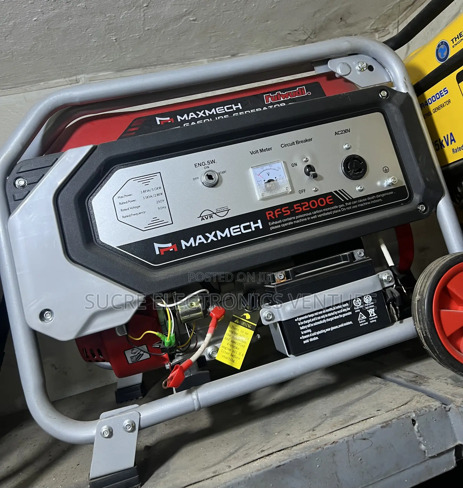 Model Rfs5200e 4/4.5kva Maxmech Petrol Generator (Copper)